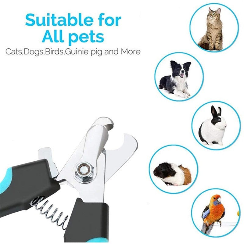 Cortador de unhas profissional para animais de estimação com guarda de segurança