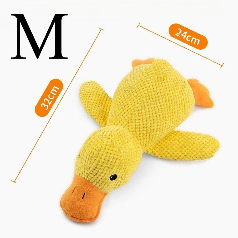 Brinquedo de cachorro de pato de pelúcia resistente ao mastigar