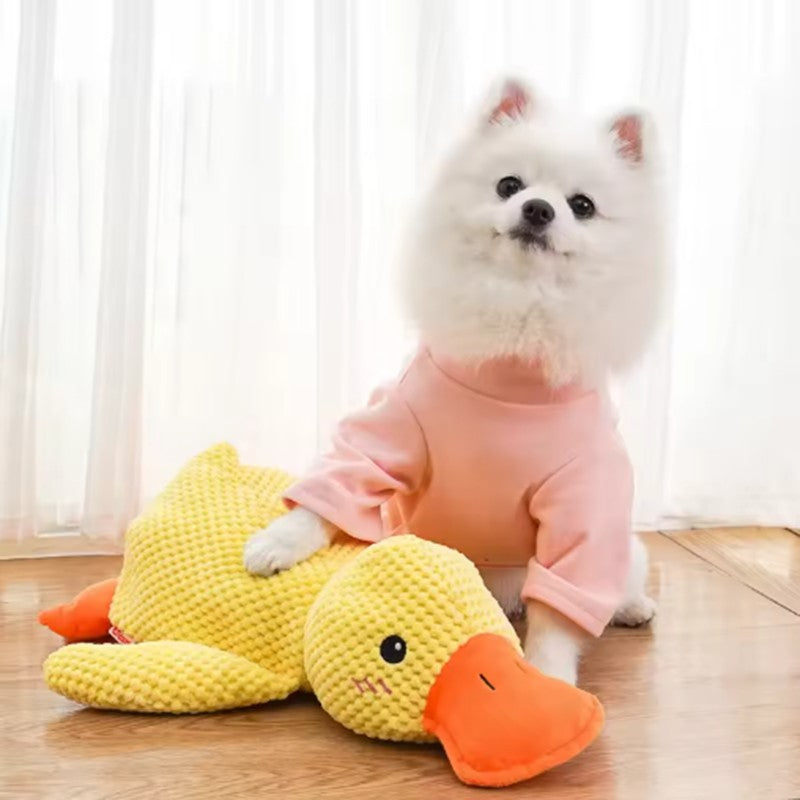 Brinquedo de cachorro de pato de pelúcia resistente ao mastigar