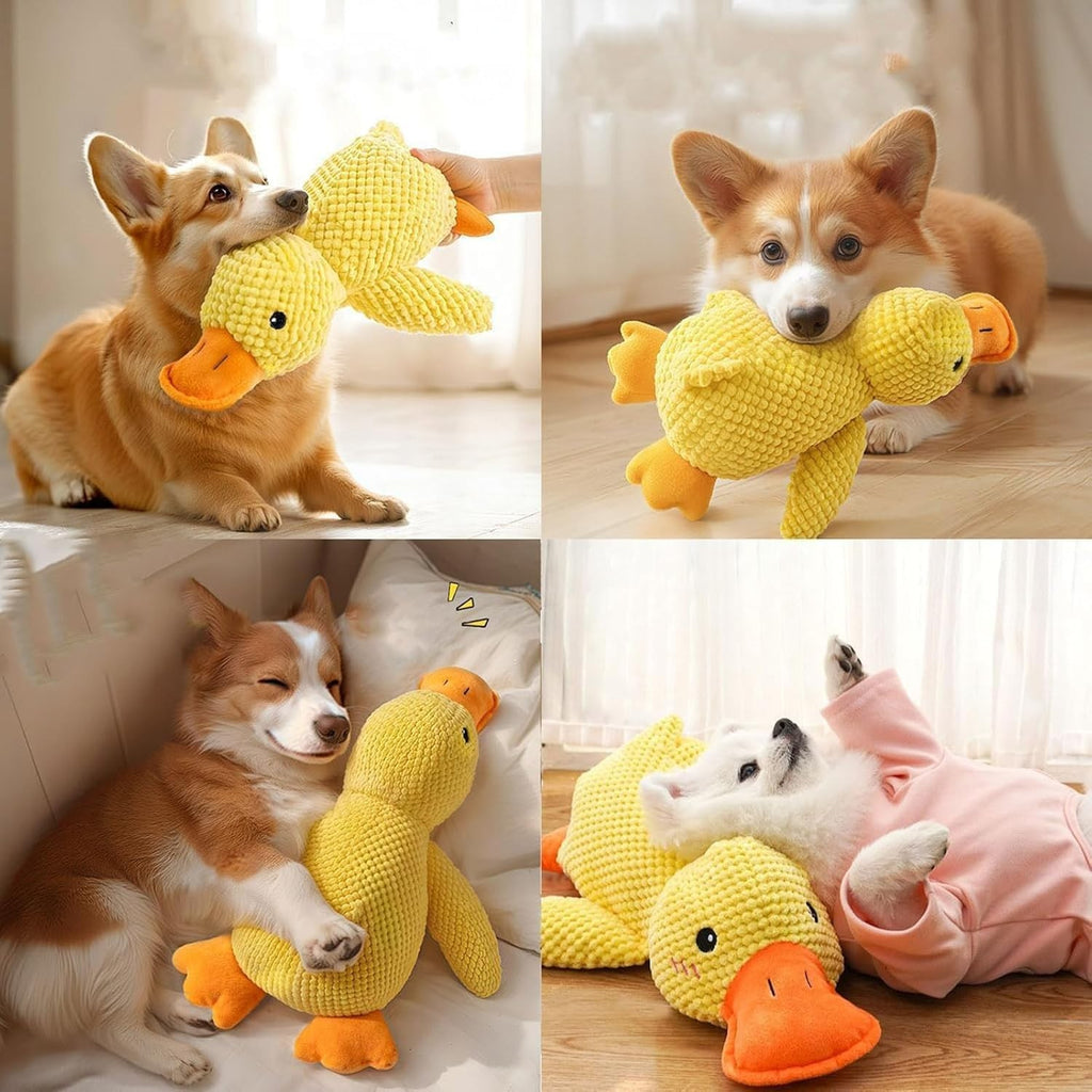Brinquedo de cachorro de pato de pelúcia resistente ao mastigar