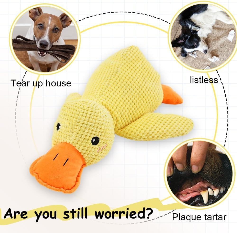 Brinquedo de cachorro de pato de pelúcia resistente ao mastigar