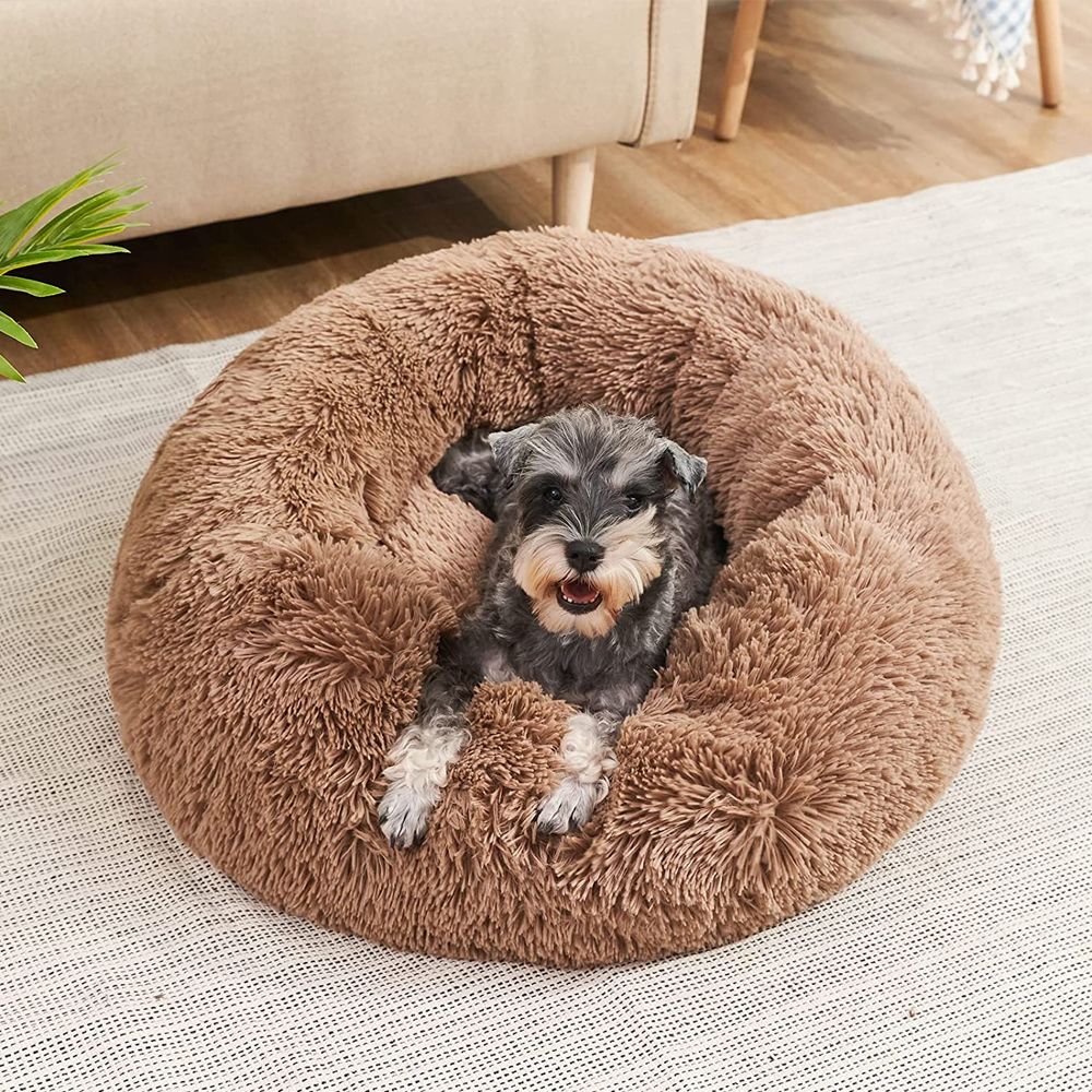 Cama redonda para animais de estimação, 40-90cm, 6 tamanhos, cama grande para cã