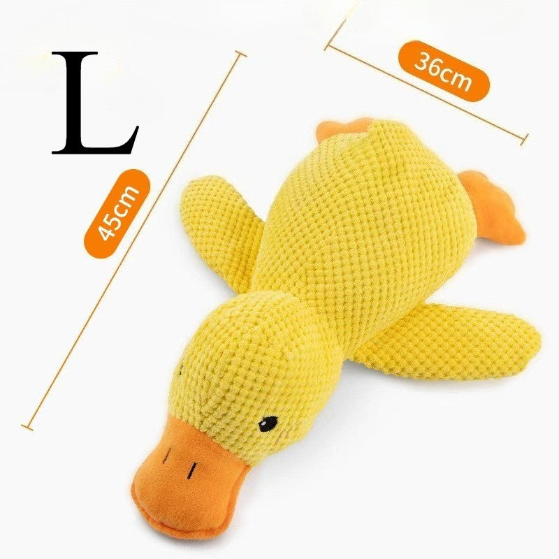 Brinquedo de cachorro de pato de pelúcia resistente ao mastigar