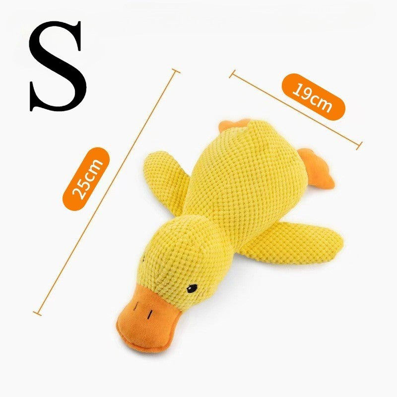 Brinquedo de cachorro de pato de pelúcia resistente ao mastigar