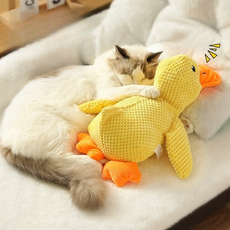 Brinquedo de cachorro de pato de pelúcia resistente ao mastigar