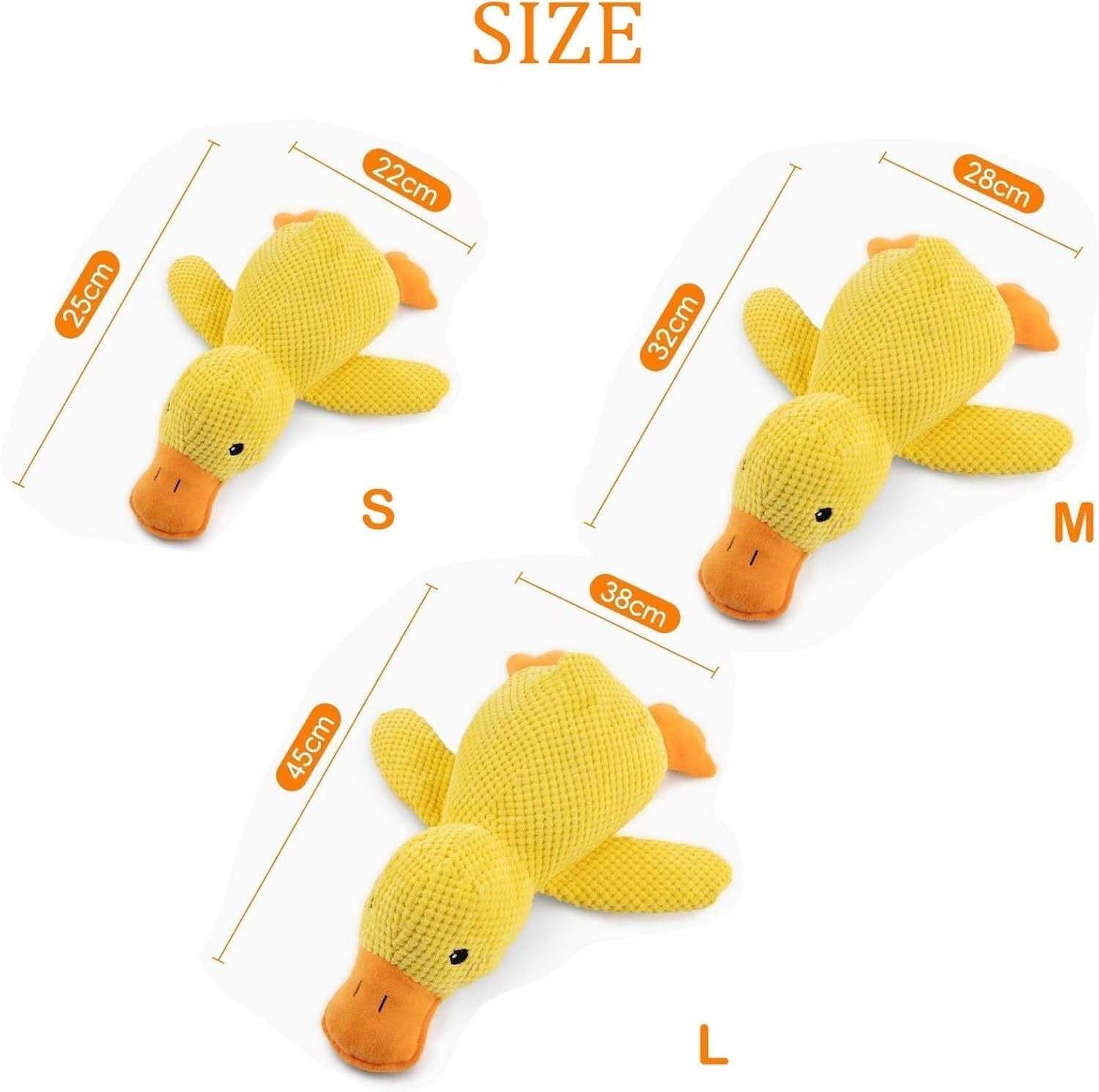 Brinquedo de cachorro de pato de pelúcia resistente ao mastigar